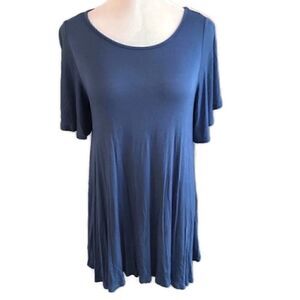 NWOT Caralase Butterfly Sleeve Dress In Blue Sz L